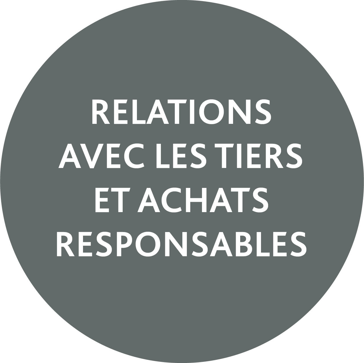 Relation avec les tiers et achats responsables